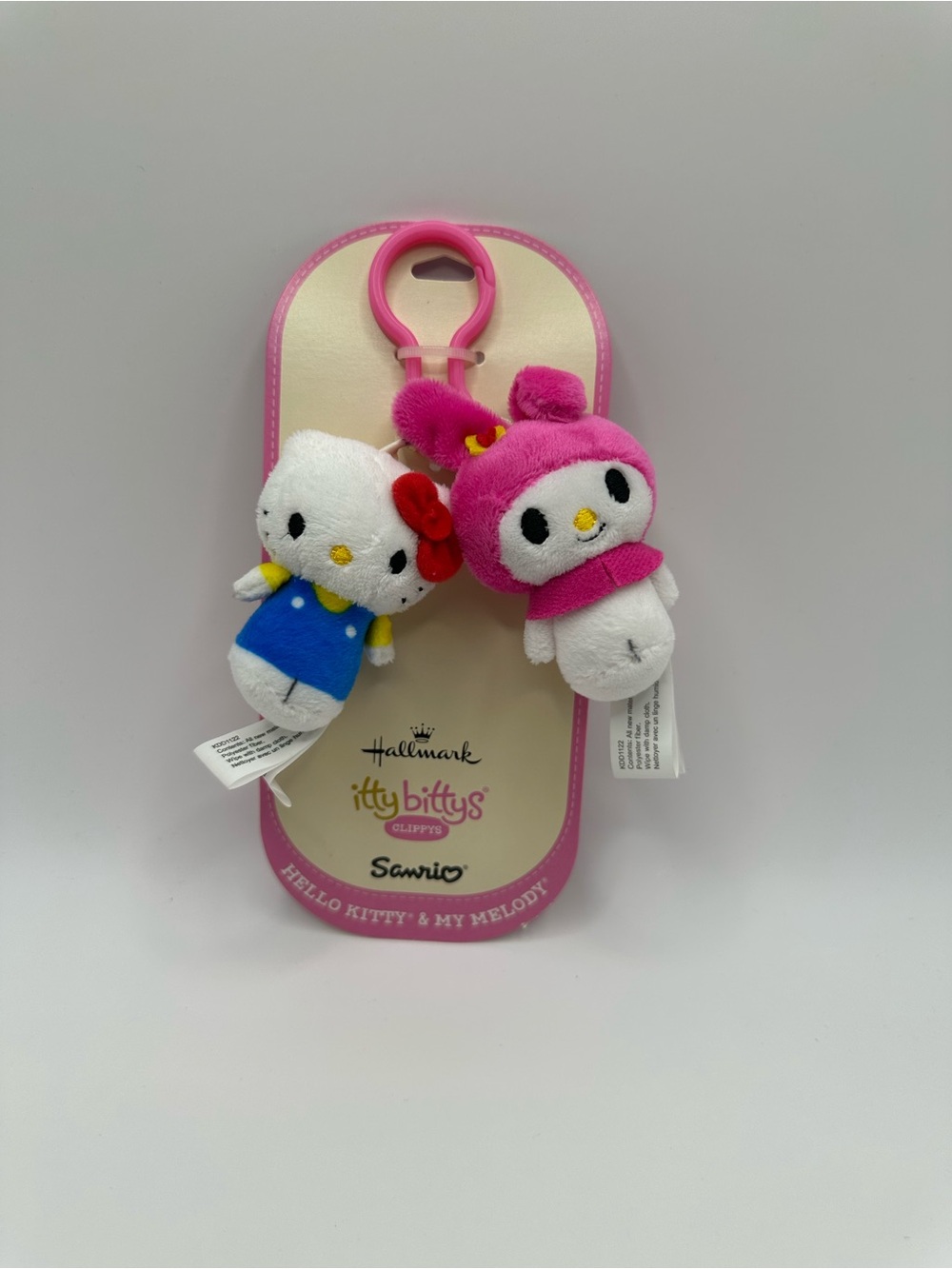 Hallmark Itty Bittys Clip-On Duo - Pink, White & Blue